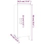 Credenza Nera 34,5x34x90 cm in Legno Multistrato Credenza Nera 34,5x34x90 cm in Legno Multistrato