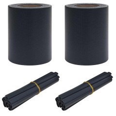 vidaXL Set di 2 schermi per privacy da giardino in PVC, 35x0,19 m, grigio scuro e opaco