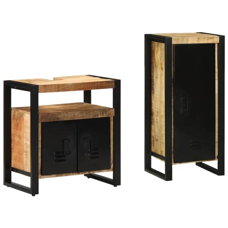 vidaXL Set di mobili per il bagno 2 pcs Legno di mango massello