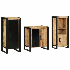 vidaXL Set di mobili per il bagno 3 pcs Legno di mango massello