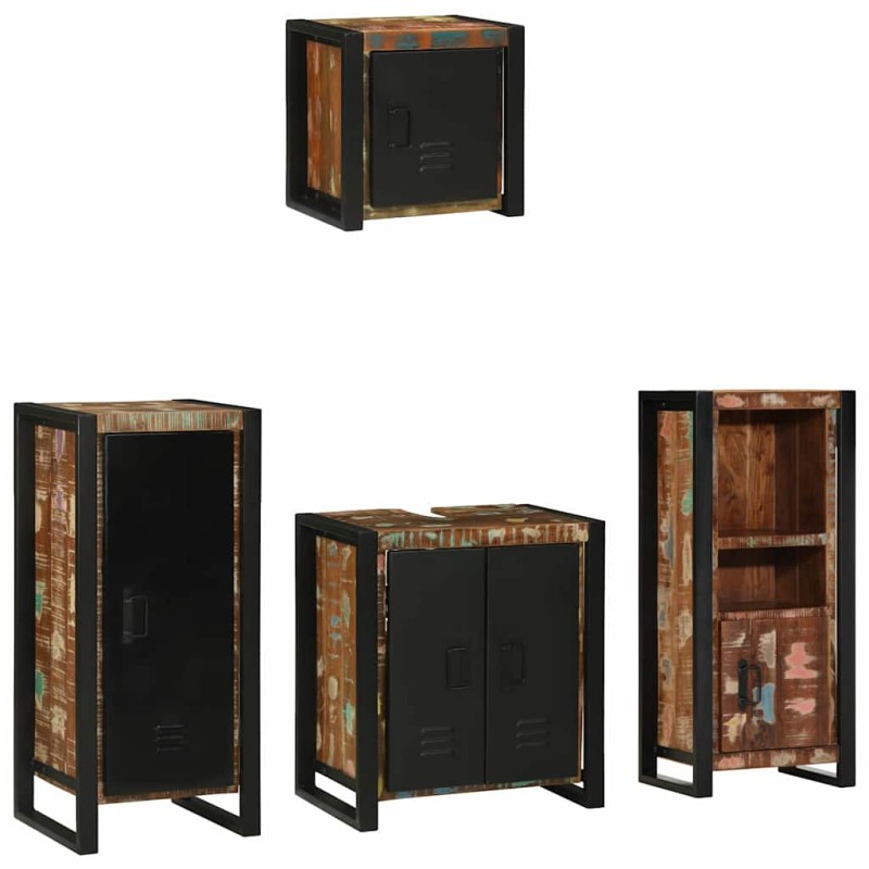 vidaXL Set di mobili per il bagno 4 pcs Legno massello riciclato vidaXL Set di mobili per il bagno 4 pcs Legno massello riciclato