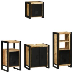 vidaXL Set di mobili per il bagno 4 pcs Legno di mango massello