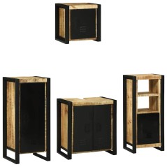 vidaXL Set di mobili per il bagno 4 pcs Legno di mango massello