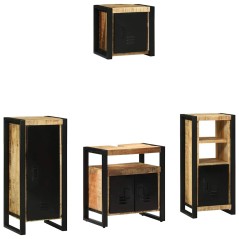 vidaXL Set di mobili per il bagno 4 pcs Legno di mango massello