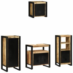 vidaXL Set di mobili per il bagno 4 pcs Legno di mango massello