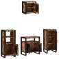 vidaXL Set di mobili per il bagno 4 pcs Legno massello riciclato