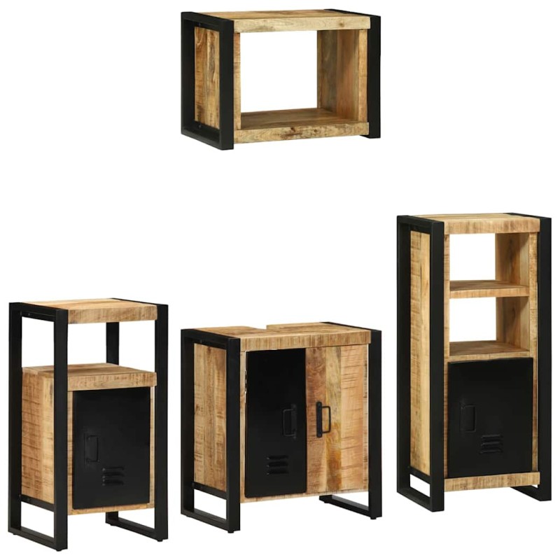 vidaXL Set di mobili per il bagno 4 pcs Legno di mango massello vidaXL Set di mobili per il bagno 4 pcs Legno di mango massello