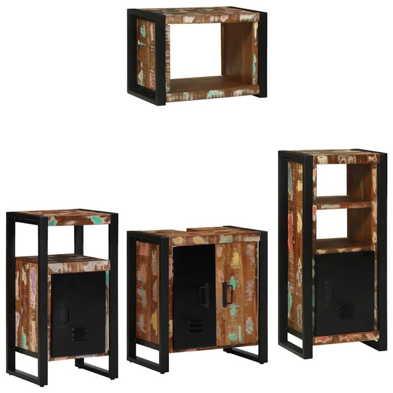 vidaXL Set di mobili per il bagno 4 pcs Legno massello riciclato vidaXL Set di mobili per il bagno 4 pcs Legno massello riciclato