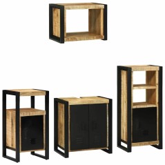 vidaXL Set di mobili per il bagno 4 pcs Legno di mango massello