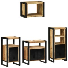 vidaXL Set di mobili per il bagno 4 pcs Legno di mango massello