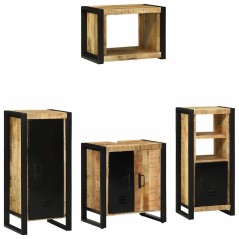 vidaXL Set di mobili per il bagno 4 pcs Legno di mango massello