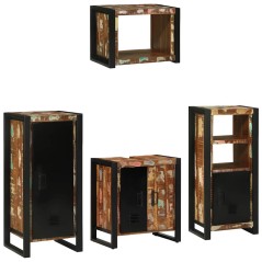 vidaXL Set di mobili per il bagno 4 pcs Legno massello riciclato