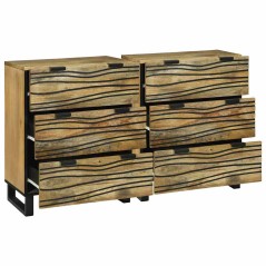 vidaXL Sideboards 2 pcs Marrone Media Legno di mango massello