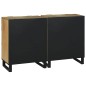 vidaXL Sideboards 2 pcs Marrone Media Legno di mango massello