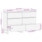 vidaXL Sideboards 2 pcs Marrone Media Legno di mango massello
