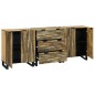 vidaXL Set di mobili per il bagno 3 pcs Marrone Media Legno Massello vidaXL Set di mobili per il bagno 3 pcs Marrone Media Legno Massello