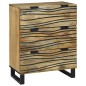 vidaXL Set di mobili per il bagno 3 pcs Marrone Media Legno Massello vidaXL Set di mobili per il bagno 3 pcs Marrone Media Legno Massello