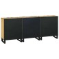 vidaXL Set di mobili per il bagno 3 pcs Marrone Media Legno Massello vidaXL Set di mobili per il bagno 3 pcs Marrone Media Legno Massello