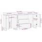 vidaXL Set di mobili per il bagno 3 pcs Marrone Media Legno Massello vidaXL Set di mobili per il bagno 3 pcs Marrone Media Legno Massello