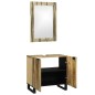 vidaXL Set di mobili per il bagno 2 pcs Marrone Standard