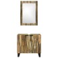 vidaXL Set di mobili per il bagno 2 pcs Marrone Standard
