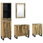 vidaXL Set di mobili per il bagno con cassetto con lo scaffale 4 pcs Marrone Large vidaXL Set di mobili per il bagno con cassetto con lo scaffale 4 pcs Marrone Large