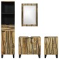 vidaXL Set di mobili per il bagno con cassetto con lo scaffale 4 pcs Marrone Large vidaXL Set di mobili per il bagno con cassetto con lo scaffale 4 pcs Marrone Large