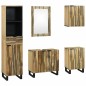 vidaXL Set di mobili per il bagno con cassetto con lo scaffale 5 pcs Marrone Media vidaXL Set di mobili per il bagno con cassetto con lo scaffale 5 pcs Marrone Media