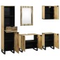 vidaXL Set di mobili per il bagno con cassetto con lo scaffale 5 pcs Marrone Media vidaXL Set di mobili per il bagno con cassetto con lo scaffale 5 pcs Marrone Media