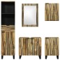 vidaXL Set di mobili per il bagno con cassetto con lo scaffale 5 pcs Marrone Media vidaXL Set di mobili per il bagno con cassetto con lo scaffale 5 pcs Marrone Media