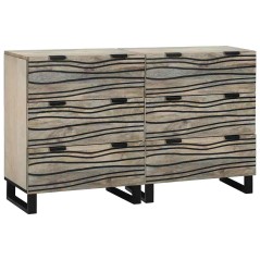 vidaXL Sideboards con cassetto Altro con archiviazione 2 pcs Bianco 60 x 33,5 x 75 cm