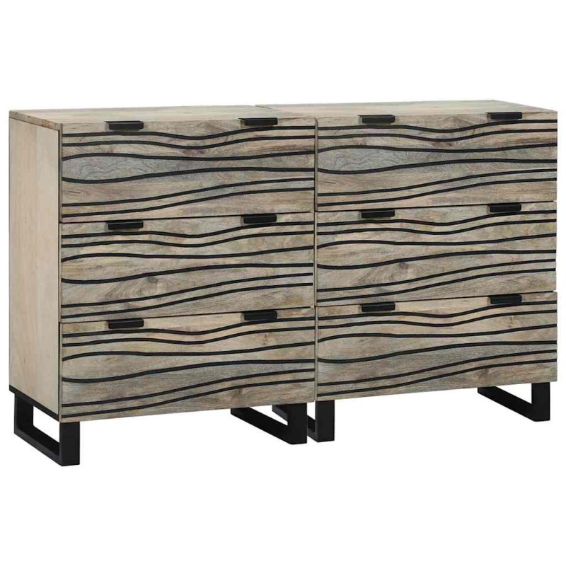 vidaXL Sideboards con cassetto Altro con archiviazione 2 pcs Bianco 60 x 33,5 x 75 cm
