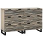 vidaXL Sideboards con cassetto Altro con archiviazione 2 pcs Bianco 60 x 33,5 x 75 cm