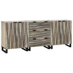 vidaXL Set di mobili per il bagno 3 pcs Bianco 180 x 33 x 75 cm
