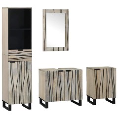 vidaXL Set di mobili per il bagno 4 pcs Marrone Noce 38 x 33 x 160 cm