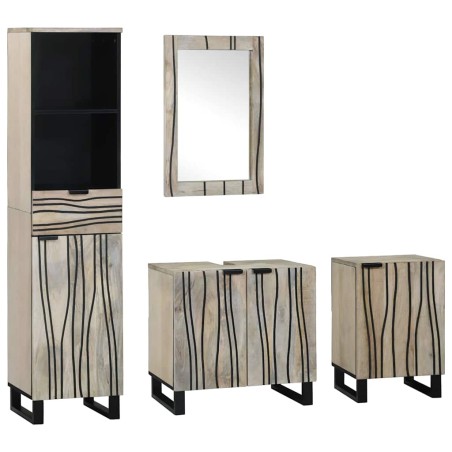 vidaXL Set di mobili per il bagno 4 pcs Marrone Noce 38 x 33 x 160 cm