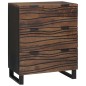vidaXL Sideboards con cassetto con archiviazione 2 pcs Marrone Media Legno Massello