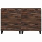 vidaXL Sideboards con cassetto con archiviazione 2 pcs Marrone Media Legno Massello