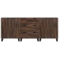 vidaXL Set di mobili per il bagno con cassetto con lo scaffale 3 pcs Marrone Large vidaXL Set di mobili per il bagno con cassetto con lo scaffale 3 pcs Marrone Large