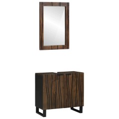 vidaXL Set di mobili per il bagno 2 pcs Noce Marrone Standard