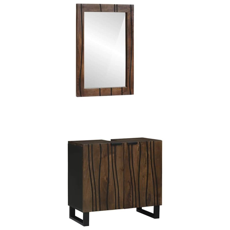 vidaXL Set di mobili per il bagno 2 pcs Noce Marrone Standard vidaXL Set di mobili per il bagno 2 pcs Noce Marrone Standard