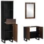 vidaXL Set di mobili per il bagno 3 pcs Marrone Noce 38 x 33 x 160 cm