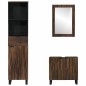 vidaXL Set di mobili per il bagno 3 pcs Marrone Noce 38 x 33 x 160 cm