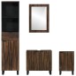 vidaXL Set di mobili per il bagno 4 pcs Bianco 38 x 33 x 160 cm