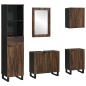 vidaXL Set di mobili per il bagno 5 pcs Bianco 38 x 33 x 160 cm