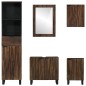 vidaXL Set di mobili per il bagno 5 pcs Bianco 38 x 33 x 160 cm