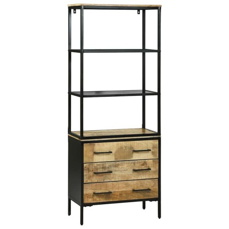 Highboard vidaXL 70x35x180 cm Legno Mango Grezzo Solido