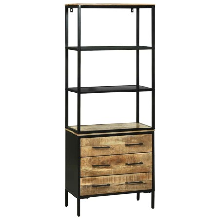 Highboard vidaXL 70x35x180 cm Legno Mango Grezzo Solido