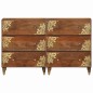 vidaXL Credenze 2 pz Marrone Miele 60x33.5x75 cm Legno massello di mango vidaXL Credenze 2 pz Marrone Miele 60x33.5x75 cm Legno massello di mango