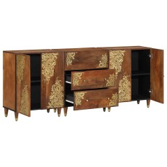 Set Mobili Bagno vidaXL 3 Pezzi Legno Massello di Mango